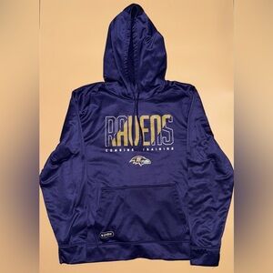 Baltimore Ravens Hoodie NFL Combine Authentic Mens XL Purple